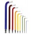 SHOPRO SAE Color Coded Long Ball End Hex Keys - 9 Pieces